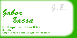 gabor bacsa business card