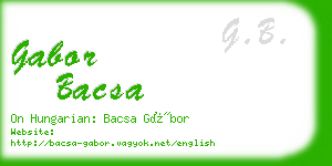 gabor bacsa business card